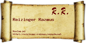 Reizinger Razmus névjegykártya